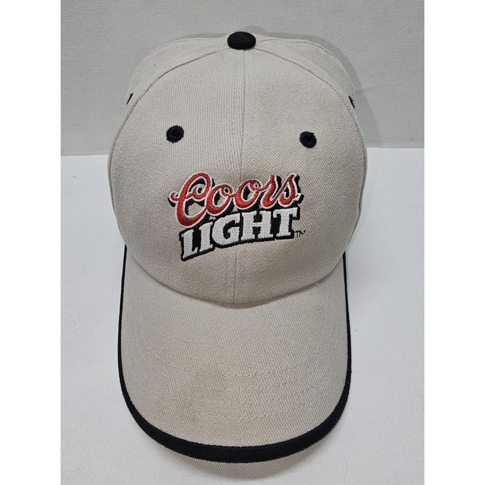 Vintage Coors Light Sterling Marlin 40 Hat NASCAR‎ Racing Team Falcon Cap Tan